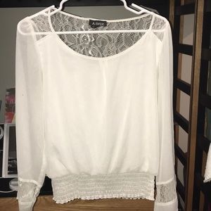 Long sleeve white top